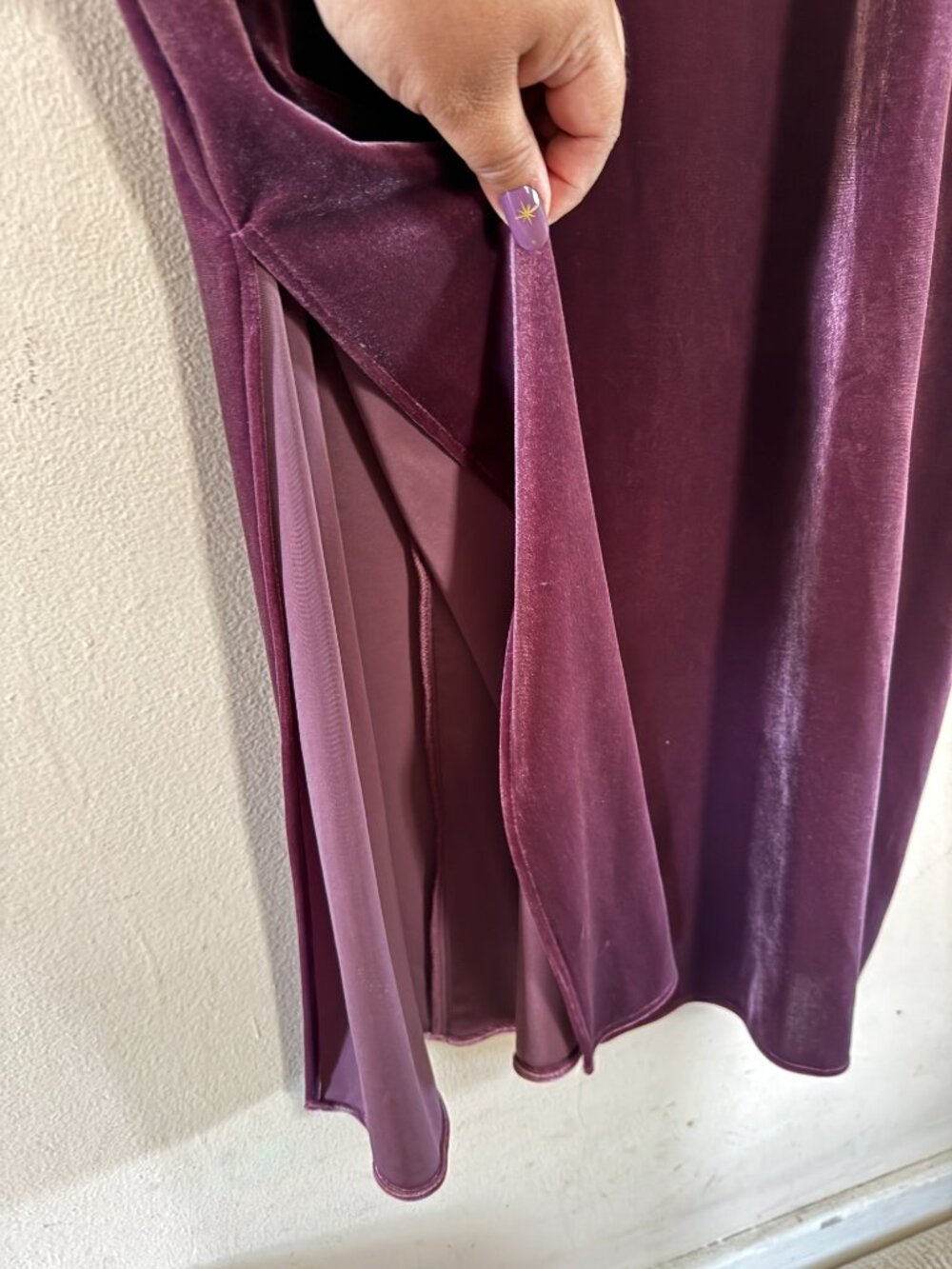 NWT Women's Taylor Dress Cowlneck Velvet Midi Wine Dress Size 14 2991M - Picture 11 of 16